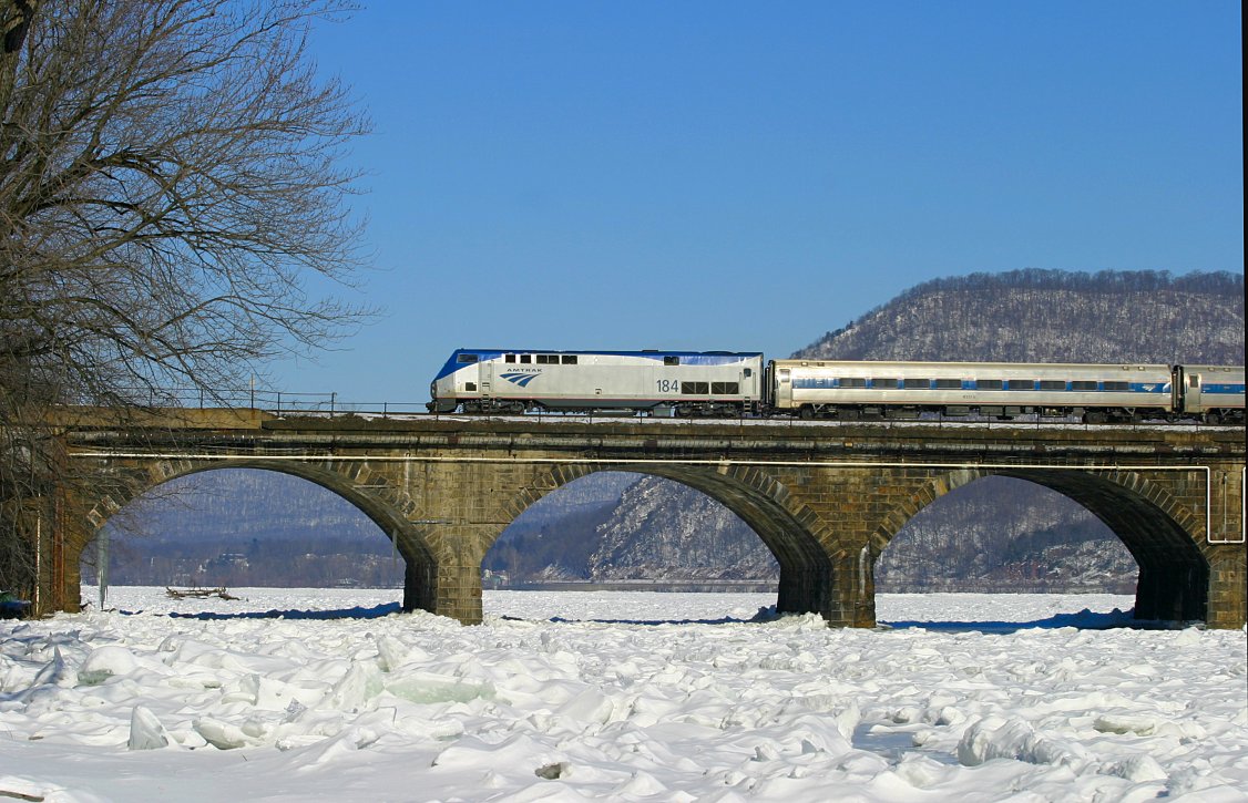 Amtrak's The Pennsylvanian at Rockville Bridge