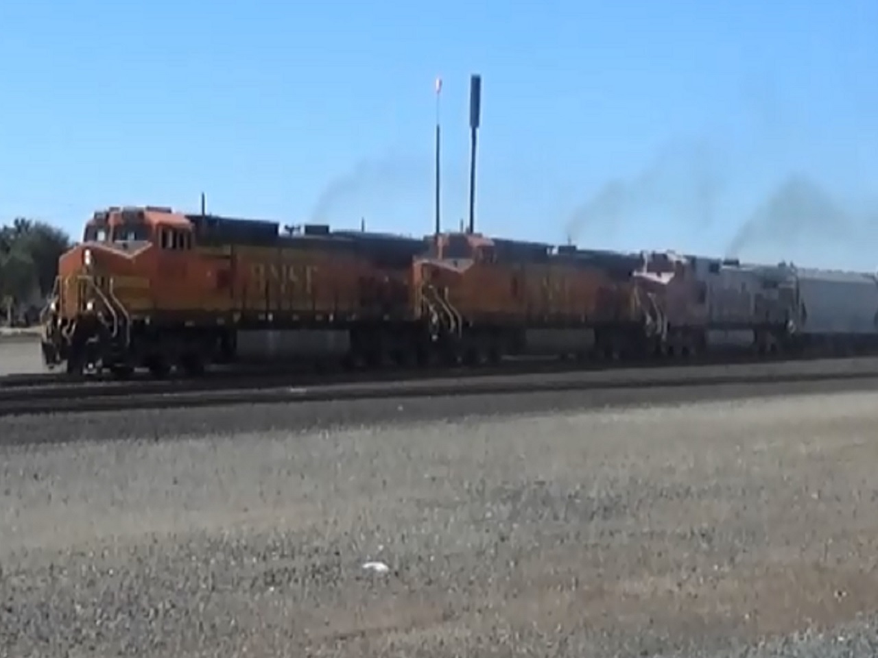 BNSF Trackage Rights Train At Roseville