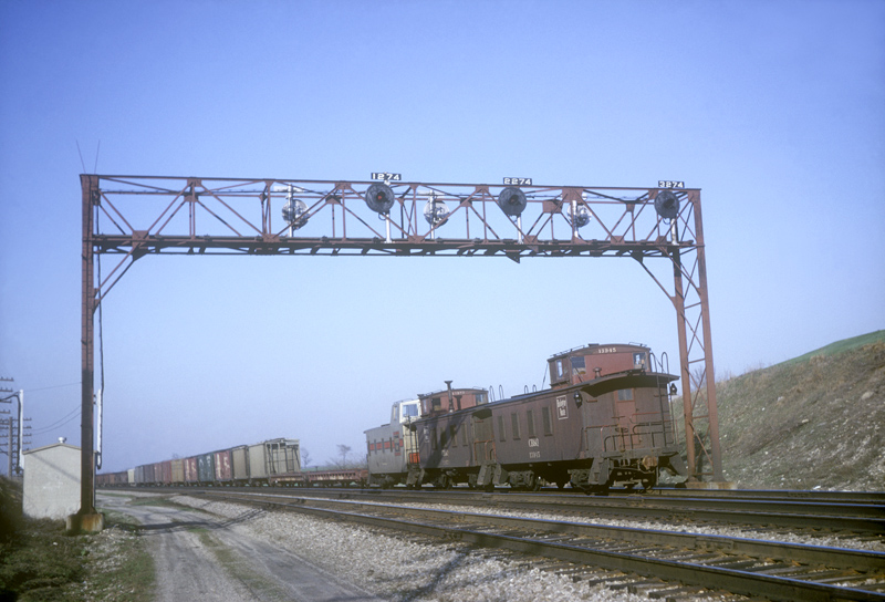 CB&Q NE7 13945, Naperville, IL, April  27, 1965, photo by Chuck Zeiler