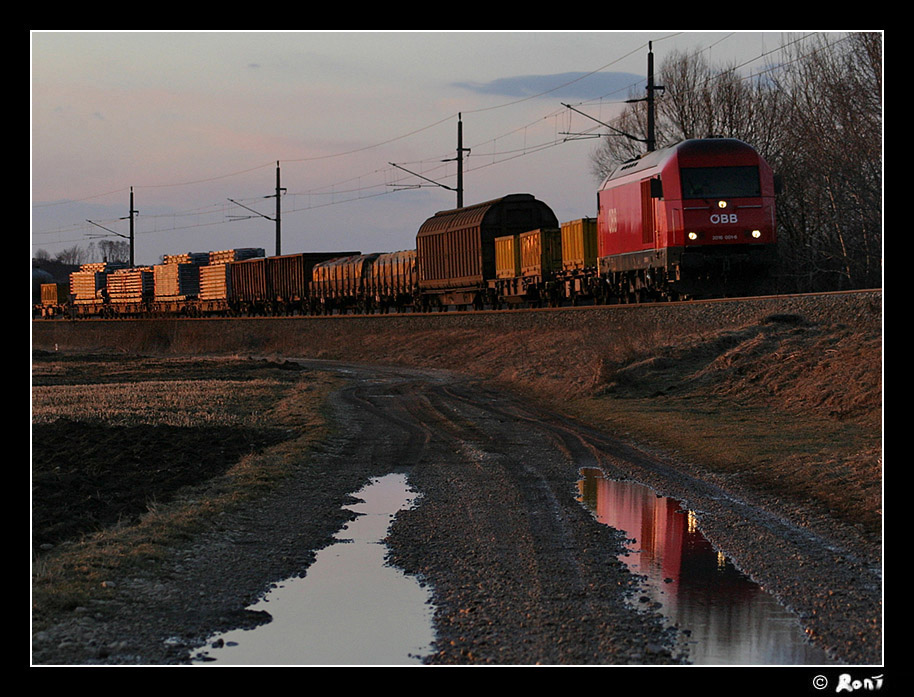 Evening Freight Reflection