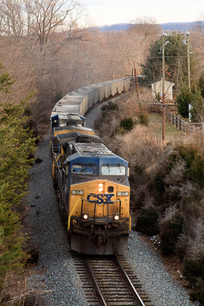 Hopper Train Westbound Through Crozet, VA