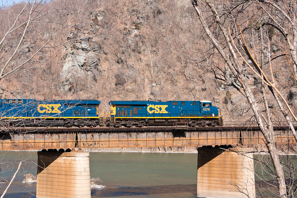 Light Units Eastbound at Harpers Ferry