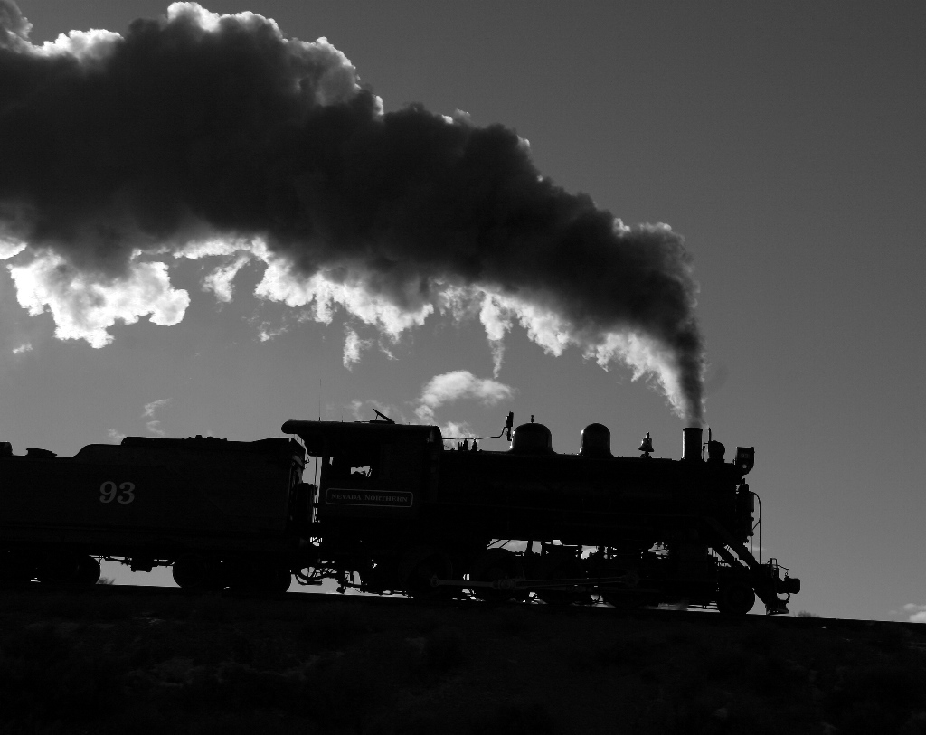 Nevada Northern #93 in Silhouette