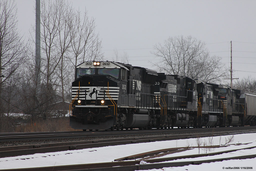 NS 2632 mixed heading west at 15th St. Chesterton, IN