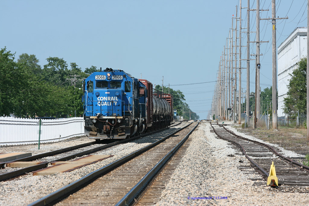 NS B-1-G on the controlled siding in Dowagiac