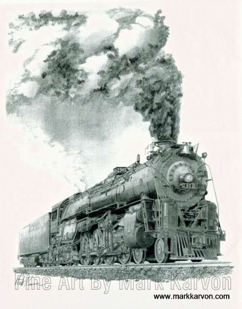 Railroad art by Mark Karvon