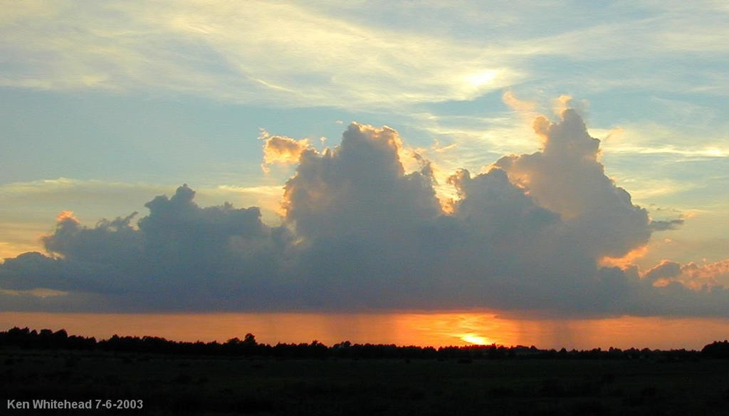 Sunset July 6,2003, near Bellville, TX