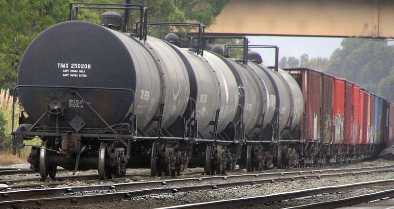 Tankers and Hoppers at UP Yard