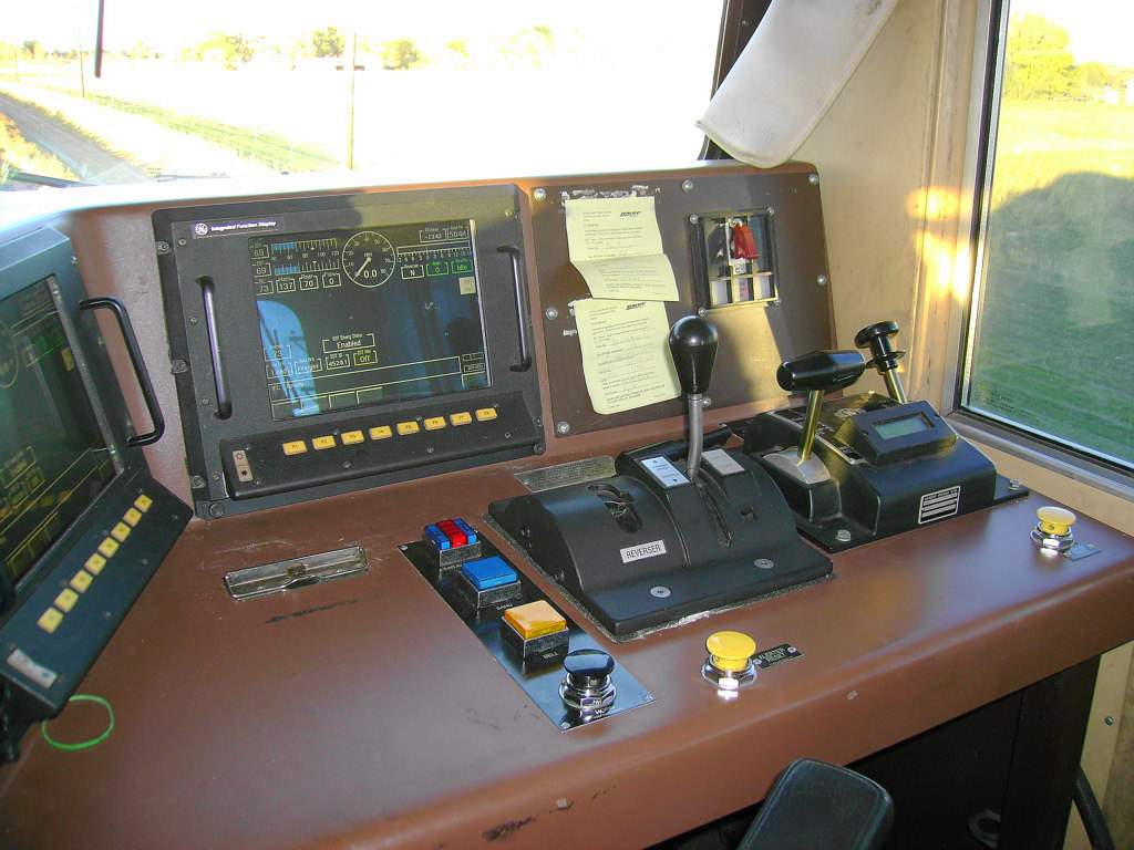 The Cab Controls of A BNSF C44-9W...