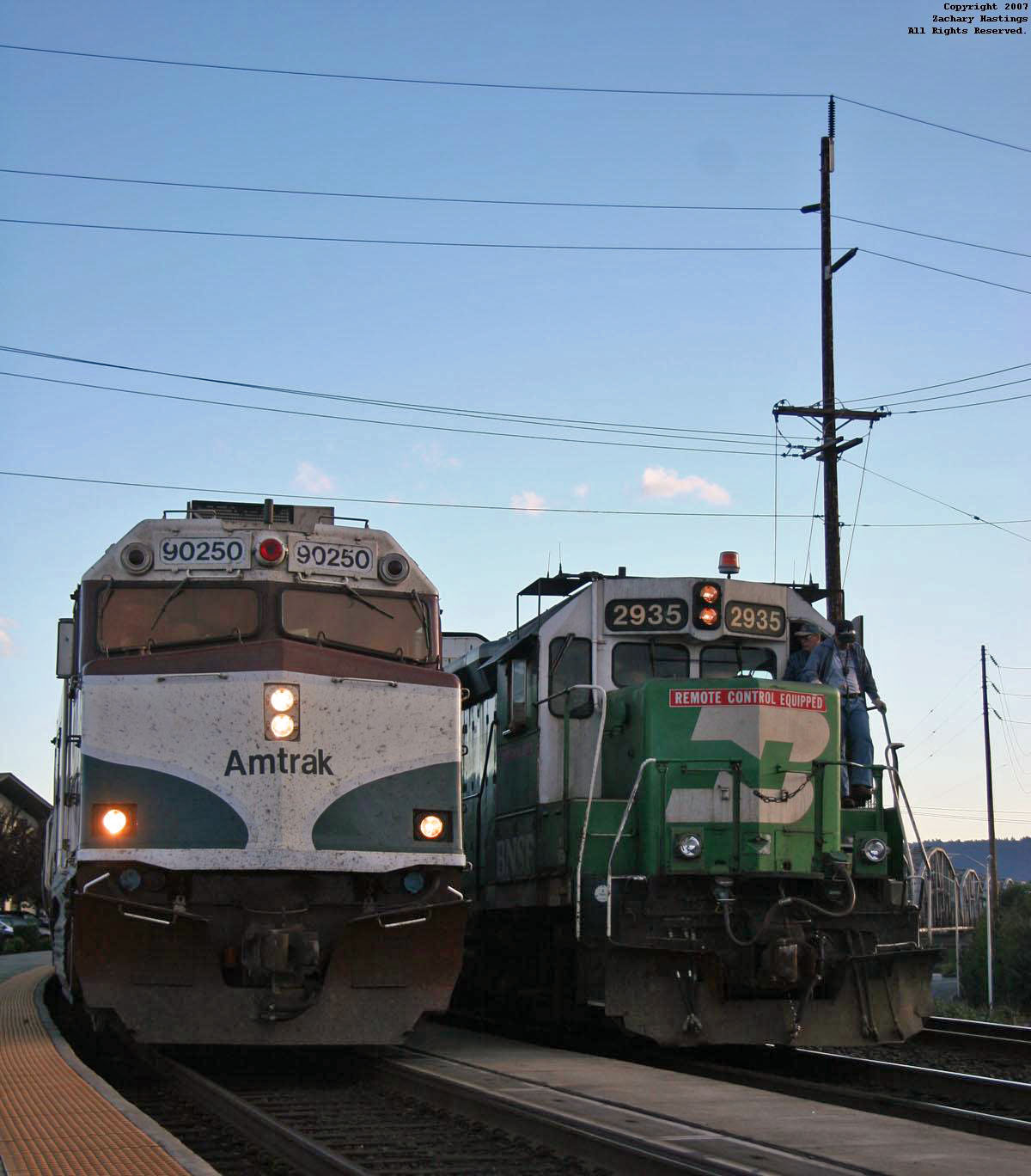 Two Trains north at Vancouver evening..