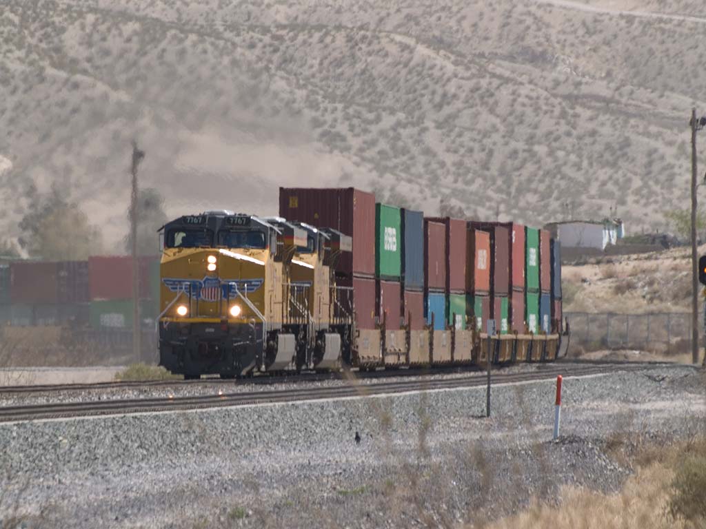 UP7767 leads a WB doublestack