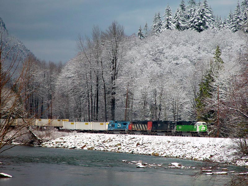 Z train in Fresh Snow